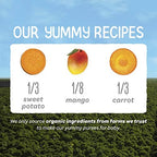 Happy Baby Organics Clearly Crafted Stage 2 Baby Food, Sweet Potatoes, Mangoes & Carrots, 4 Ounce Pouch (Pack of 16)