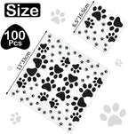 100 Pcs Paw Print Napkins, Paw Print Party Supplies, Puppy Theme Birthday, Table Napkins for Doggy Themed Party, Pets Kid's Birthday, Baby Shower