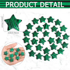 QINJIEJIE 20PCS Malachite Star Crystals Healing Stones Mini Crystal Cute Polished Pocket Stone Thumb Star Gemstones Set Bulk Wholesale Reiki Energy Balancing Star Decor Christmas Day Gifts for Women