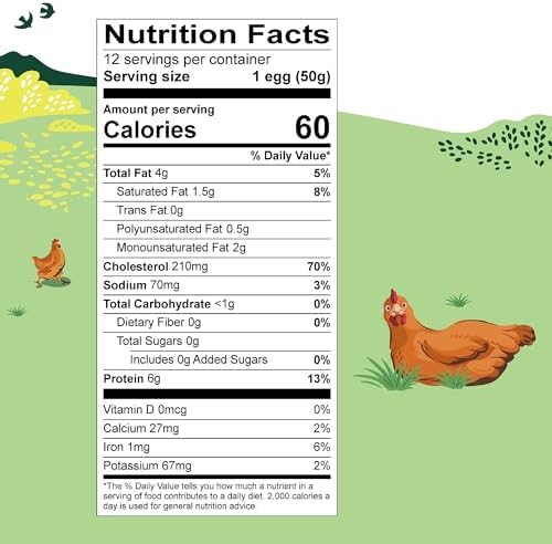 Organic Eggs Free Range Large Brown, 12 Count