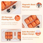 Meifuly Double Foot Massage Roller for Plantar Fasciitis, Portable Dual Foot Roller Tool for Home Use(Orange)