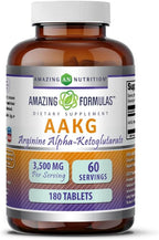 Amazing Formulas AAKG (Arginine Alpha-Ketoglutarate) 3500 Mg | Tablets Supplement | Non-GMO | Gluten-Free | Made in USA (1 Pack | 180 Count)