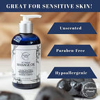 Unscented Massage Oil for Massage Therapy – 100% Natural Body Oil with Sweet Almond, Grapeseed & Jojoba for Premium Glide – Pure Carrier Blend for Aromatherapy – Brookethorne Naturals