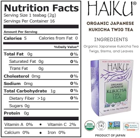 Haiku Tea Kukicha Twig Organic, 16 ct