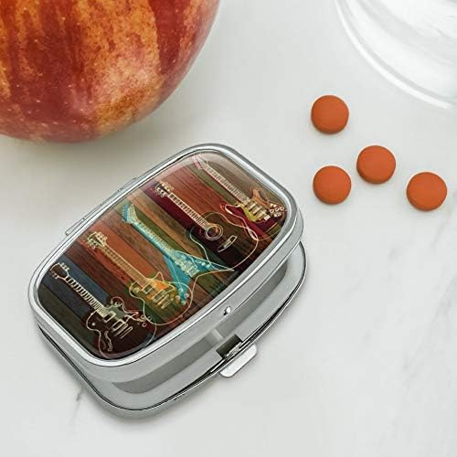Graphics & More Electric Acoustic Rock and Roll Wood Paneling Rectangle Pill Case Trinket Gift Box