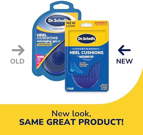 Dr. Scholl's Heel Cushions with Massaging Gel Advanced // All-Day Shock Absorption and Cushioning to Relieve Heel Discomfort
