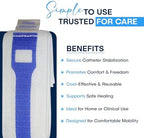 3 Pack Foley Catheter Leg Strap – Adjustable Urinary Drainage Tube Holder with Anti-Slip Silicone Grip – Comfortable, Reusable Stabilizer for Catheter Securement (23” x 2”)