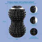 Uppye Vibrating Massage Ball for Pain Relif, Mobility Ball for Physical Therapy and Workout Recovery, Deep Tissue Myofascial Release Tools - Back, Shoulder (Peanut Head Vibrating Massage Ball Black)