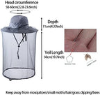 Bee Keeping Beekeeper Veil hat gnats Insect Bug Mosquito Fishing Gardening Cap with Head net Netting mesh Hood for Men Women
