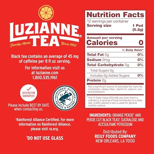 Luzianne Sweet Iced Tea Single Serve Pods, 12ct Box (Pack of 1)