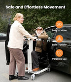 VOCIC Electric Transfer Lift for Car, Portable Folding Patient Lift Transfer Chair, Electric Assist Lift Aid for Seniors, Adults, AY06