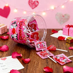 Adams & Brooks Luv Pops Cherry Flavored Lollipops - 23.9 oz Mailbox Tub (40 Counts, 17g Pops Each) - Individually Wrapped Heart-Shaped Cherry Lollipops for Valentine's Day - Kosher Certified Suckers