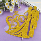 Mr and Mrs Wedding Cake Topper with Bride & Groom Dogs and Cats – Engagement Theme Sign for Bridal Shower Anniversary Wedding Party & Valentine's Day Decor