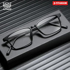 Ultralight TR90 Titanium Reading Glasses Men Women - Anti Blue Light Blocking Readers Square Frame (2PC Black Blue)