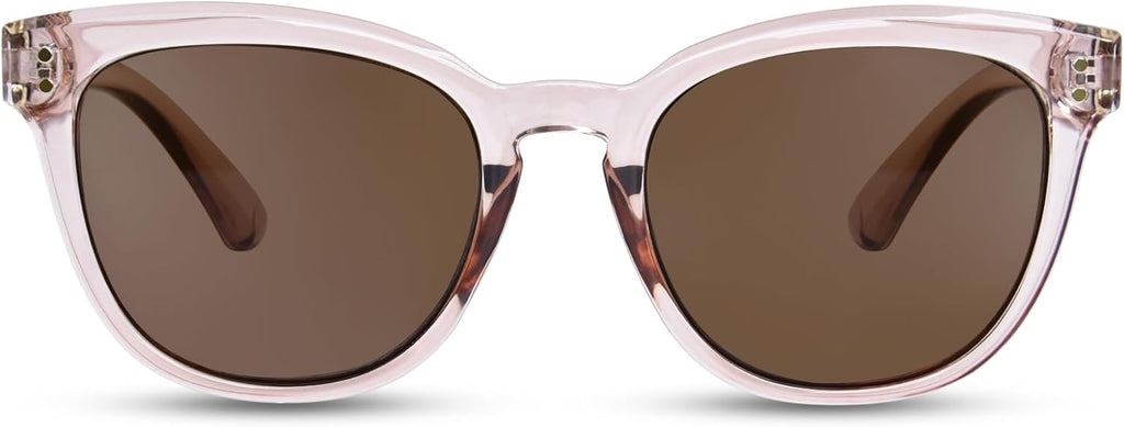 Reading Sunglasses for Women, Full Lens Cateye Sun Readers with Built-in Outdoor Readers Sunglasses UV400 Protection