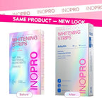 InoPro Teeth Whitening Strips 14 Treatments Kit - Enamel Safe Teeth Whitener, Peroxide-Free, Green White Strips for Teeth Whitening with Arbutin, Coconut Oil, Deep Stains Removal (28 Strips)