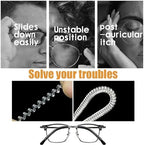 Soft Silicone Eyeglasses Retainers,Comfortable ElasticAnti Slip Temple Grips Eyeglasses Temple Tips Sleeve,8 PCS
