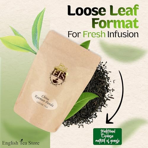 English Tea Store China Loose Leaf Tea, Keemun Panada - 16oz Bulk Bag | Smooth Winey Flavor with Fruity Notes | Traditional Chinese Congou Tea | Bold and Aromatic | English Tea Store Blend