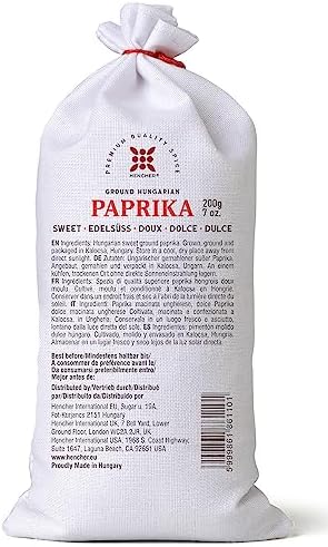 Hungarian Paprika (7oz, Sweet) Imported from Kalocsa, Hungary, in Canvas Bag, Incredible Flavor