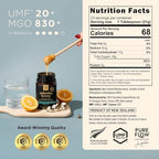 Manuka Honey UMF 20+ MGO 830+ 100% Pure New Zealand Raw, Unfiltered Certified Award Winning Silky Smooth Taste & Texture 17.6 Oz