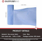 Disposable Cleaning Cloths Roll Disposable Dish Cloth Multi-Purpose Heavy Duty Paper Towels-200 Sheets,Blue