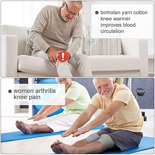 Geyoga 4 Pairs Knee Warmers for Women Men Breathable Leg Warmers Knee Brace Pad Leg Compression Sleeve for Cycling Running(White, Black, Nude Color, Gray,Medium)