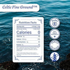 Celtic Sea Salt Fine Ground – Unrefined Mineral Salt, Sustainably Harvested, GMP Certified, Lab Tested, Kosher – Baking, Cooking, Hydration, Everyday Use – 1 lb Resealable Bag