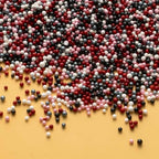 Oasis Supply True Love Sprinkles – Edible Sugar Shapes for Valentine’s Day – Red & White Heart Cake, Cupcake & Cookie Decorations – Romantic Party Baking Toppings for Desserts