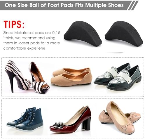 3 Pairs Shoe Filler Heel Pads Toe Cushion for Loose Shoe Foam Shoes Inserts Big Toe Plug Foot Brace Adjust Too Big Shoes for Men Women Sneakers, Heels, Flats, Boots