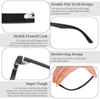 KALIONE 1 Pair Glasses Arm Replacement, Glasses Legs Replacement Eyeglass Arm Replacement Eyeglasses Arms Legs Replacement Accessories With Screws, Washers, Screwdrivers, Nose Pads (Black)