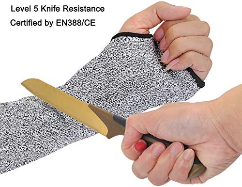 Cut Resistant Sleeves Level 5,18 inch Long Breathable Soft Cut Proof Flexible Arm Protectors for Thin Skin and Bruising,Protective Safety Arm Sleeve with Thumb Hole for Garden fixing Repair Work