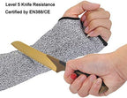 Cut Resistant Sleeves Level 5,18 inch Long Breathable Soft Cut Proof Flexible Arm Protectors for Thin Skin and Bruising,Protective Safety Arm Sleeve with Thumb Hole for Garden fixing Repair Work