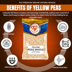 TAJ Yellow Peas Whole 2-Pounds | Vatana Whole, Vatana, Matar