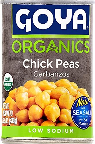 Goya Foods Organic Chick Peas, Garbanzo Beans, 15.5 Ounce (Pack of 24)
