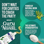 GuruNanda Hydroxyapatite Toothpaste, SLS & Fluoride Free, Whitening Toothpaste with Tongue Scraper & Squeezer - Freshens Breath, Fights Plaque - Natural CocoMint Jasmine Neem, 4.2oz