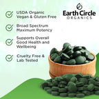 Premium Organic Chlorella / Spirulina Tablets 1000 Count (50/50) | Vegan, Kosher Green Algae Superfood | Cracked Cell Wall for Maximum Absorption | High in Protein, Iron, Chlorophyll - Pack of 1