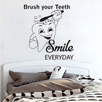 BooDecal Dental Clinic Office Wall Decals Dentist Wall Art Stickers Decals Dental Wall Stickers Teeth Clinic Removable Tooth Decor Bathroom Shower Room Decoration 20 Inches x 22 Inches