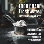 Food Grade Diatomaceous Earth Powder – 2.4 oz | Ultra Fine Freshwater DE | Smooth Non-Gritty Texture | Natural Organic Mineral | Safe for Humans & Pets | Resealable Pouch