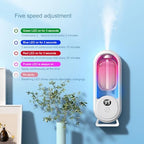 Wall Mounted Essential Oil Diffuser, 5 Modes Dual Display Colourful Night Light Rechargeable Ultrasonic Atomization Aromatherapy Humidifier, Air Freshener for Home Large Room Bath