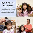 Extra Fine Stainless Steel Lice Comb Easy to Remove Nits and Eggs Reuseabe and Reliable Hair Lice Treatment Combs 4inches Different Double-Sided Needles for All Types Hair Useful