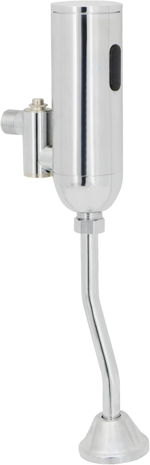 Automatic Touchless Urinal Flush Valve, Motion Sensor Copper, Three Outlet Pipes, Wall Mounted&Adjustable Water Flow, DC 6V, Ideal for Public Restrooms, English Installation Guide