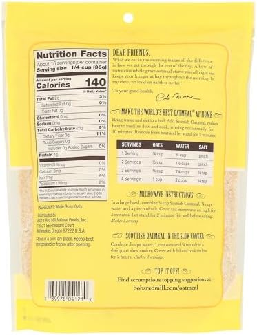 Bob's Red Mill Scottish Oatmeal, 20 Oz