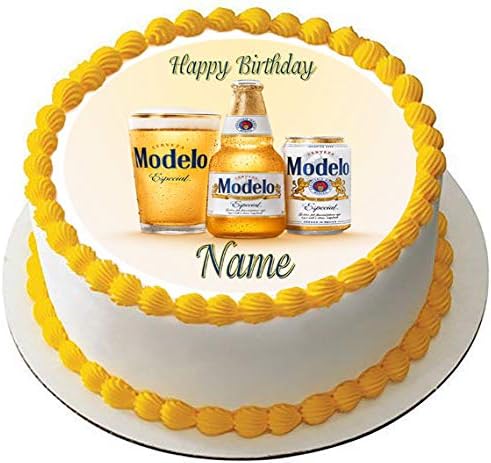 Modelo beer - Edible Cake Topper - 6" round
