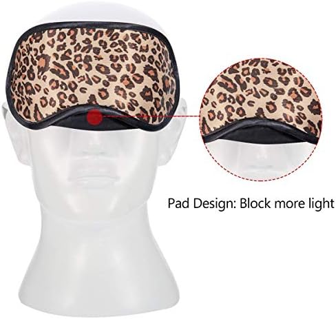 10 Pack Leopard Eye Masks Cover Sleep Mask Shade Cover for Sleeping,Shift Work,Office Nap,Relieve Stress,Travel Pouch Night Blindfold Airplane Relaxing Eyeshade Cover with Nose Pad for Men Women Kids