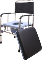 Elderly Commode Chair, Height Adjustable Commode Chair, Non-Slip Shower Chair, Bedside Commode Chair with Removable Commode Chair (B)