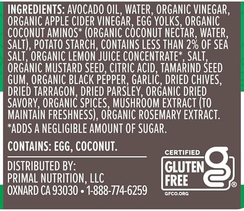 Primal Kitchen Green Goddess Salad Dressing & Marinade made with Avocado Oil, Whole30 Approved, Paleo Friendly, and Keto Certified, 8 Fluid Ounces