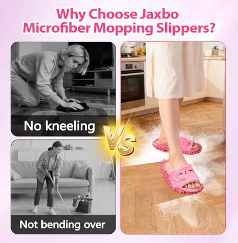 2 Pairs Washable Microfiber Mopping Slippers, Detachable Mop Shoes for Floor Cleaning, Suitable for Women & Men, Reusable Dusting Mop Slippers for Kitchen, Bathroom, Home
