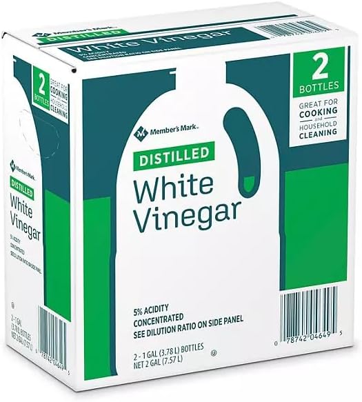 Premium Distilled White Vinegar, 256oz. 2 Gallons | For Cooking or Household Cleaning