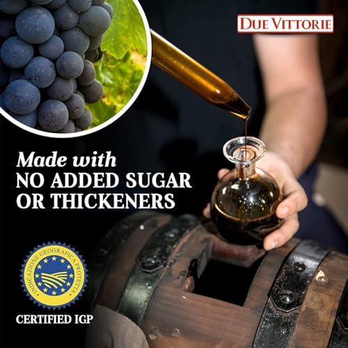 Due Vittorie Oro Gold, Barrel Aged Balsamic Vinegar of Modena IGP, All-Natural, Extra Dense Premium Vinegar Aceto Balsamico di Modena IGP Italy - 8.45 Fl Oz / 250ml