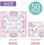 50 Pcs Butterfly Napkins 13 x 13 Inches, Butterfly Birthday Paper Napkins Butterfly Theme Supplies Disposable Cocktail Napkinsfor Kids Girl Birthday Party Decorations (Butterfly)